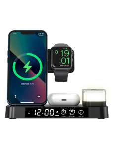 New three-in-one wireless charger multi-function clock 25W wireless charging suitable fast charging
