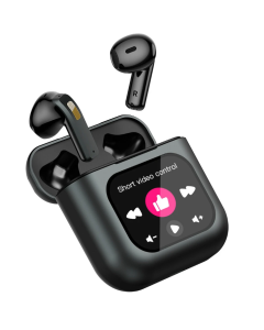 K1 TWS bluetooth Earphone LCD Touch Screen Earbuds 8G Memory ENC HD Calls Low Latency Portable Wireless Smart Earphone with Mic