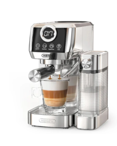 HiBREW H13A 3 in 1 Semi Automatic Coffee Machine, 6 Coffee Modes, 20Bar Extraction Pressure, 1.3L Removable Water Tank, 51mm Aluminum Alloy Handle, Dual Boiler System, 3 Adjustable Temperature Levels