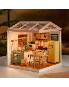 Robotime Rolife 3D Puzzle Model Super Store Series Happy Meals Kitchen Plastic DIY Miniature House Kit Building Blocks Kits