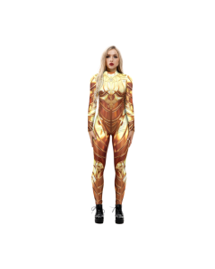 Hot Halloween onesie Sexy 3D printed cos clothing long-sleeved tight-fitting onesie