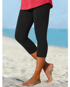 Wisherryy Soft Solid Comfy Cropped Leggings