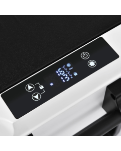 Portable compressor cooler, 31.5 liters, dual zone, APP control, 12/24V DC 和 100-240V AC for outdoor, vehicle, camping, travel and home use