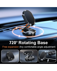Innovative Magnetic Car Phone Holder with Folding Alloy Design