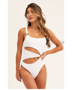 One Piece Swimsuit in White Shade