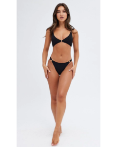 Bikini Set with Elegant Black Ring Embellishments