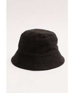 Black Toweling Detail Bucket Hat