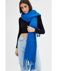Best Seller Blue Chunky Fluffy Tassel Scarf