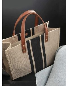 Simple Large-capacity Handbag, Portable Casual Storage Tote Bag, Multifunctional Shopping Satchel Bag