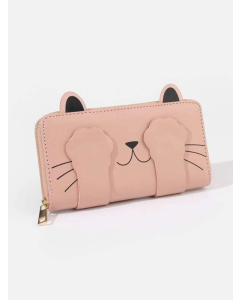 Cartoon Cat Design Long Wallet