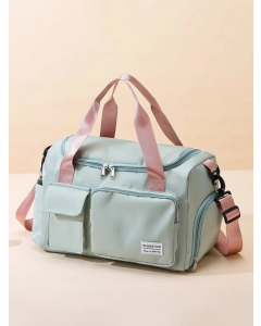 Letter Patch Decor Travel Bag