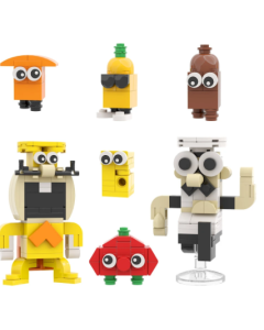 Moc Pizza Tower Peppino Spaghetti / Toppins / The Noise Building Kit 257 Pieces 7-in-1 Game Character