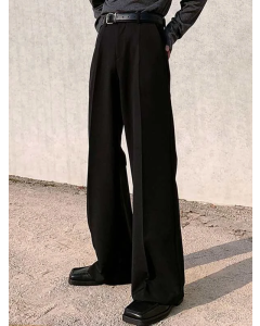 Flare Leg Pants for Men with Slant Pockets (No Belt)