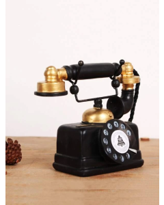 1pc Polyresin Decorative Telephone, Vintage Design Decorative Phone Model For Decoration