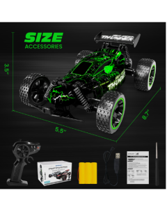 Sleek LED-Lit RC Racing Cars for Kids by Sinovan