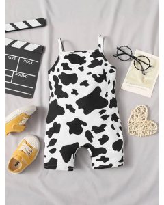 Baby Cow Print Cami Romper