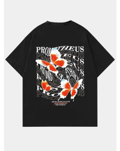 Butterfly Print Tee for Men by ROMWE