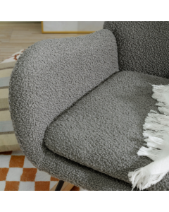 Rocking Chair - with rubber leg and cashmere fabric, suitable for living room and bedroom