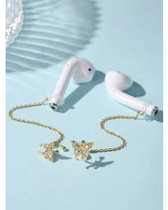 2pcs Butterfly Decor Earphone Anti-lost Chain