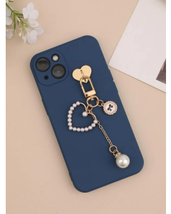 Faux Pearl & Circle Decor Phone Accessory