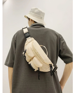 Men's Letter Patch Waist Bag