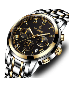 Stylish Chronograph Stainless Steel Wrist Watch for Men by WISHDOIT