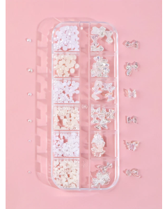 3D Butterfly and Pearl Nail Art Decorations: 1 Box