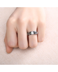 Colorfast Anallergic Tungsten Carbide Ring Shell for Men Women