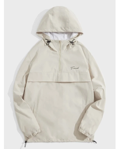 Hooded Jacket for Men with Cool Letter Graphics