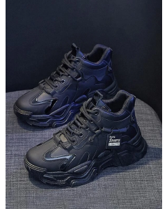 Lace Up Chunky Sneakers: Stylish High Top Outdoor Shoes