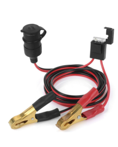 12V/ 24V Car Cigarette Lighter Socket To Battery Alligator Crocodile Clip Connector With 3Pcs Fuse Charge Cable