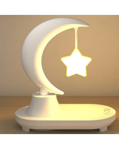 Modern ABS Moon Shape Bluetooth Speaker Night Light LED Table Lamp