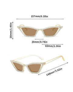Stylish Summer Sunglasses: Women's Rhinestone Cat Eye Shades