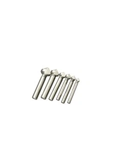 6PCS 3 Flute 90 Degree Countersink Drill Bit Round Handle HSS Wood Steel Chamfer Cutter 6.3-20.5mm for Carbon Steel/ PVC