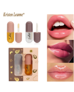 Lip Plump Hot Snail Lip Plumping Liquid Moisturizing Hydrating Lip Oil Lip Gloss Doodle Lip Set