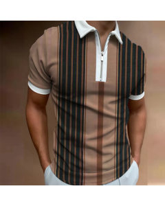 Men's Printed Casual Short-Sleeved POLO Shirt