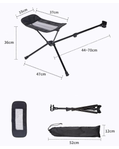 Outdoor camping moon chair foot rest folding foot support half lying footrest folding chair universal tripod picnic lightweight carry