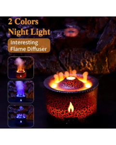 Volcano Fire Flame Air Humidifier Aroma Diffuser Essential Oil with Remote Control Jellyfish for Home Fragrance Mist Mak Smoking