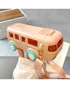 Baby bus children's mug tritan mother and baby level shake the same straw students car-shaped cup wholesale