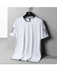 Ice short-sleeved t-shirt men loose quick-drying clothes summer youth thin section sports body shirts fattened large yards men's half-sleeve