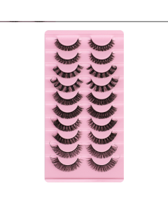 New Russian volume false eyelashes DD curvature dense European and American eye lashes ten pairs of chemical fiber natural charm eyelashes