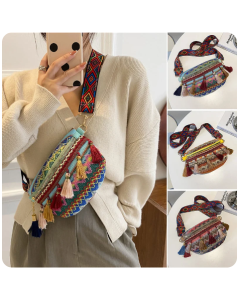 Colorful Woven Waist/Shoulder Bag