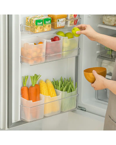 Wholesale Food Grade Plastic Multi-purpose Kitchen Refrigerator Side Door Fridge Food Organizer Bins Storage Box