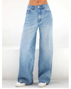 Slouchy High-Rise Wide Leg Jeans