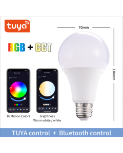 Tuya smart light bulb Bluetooth Bluetooth bulb light RGBCCT mobile phone control led bulb light five way