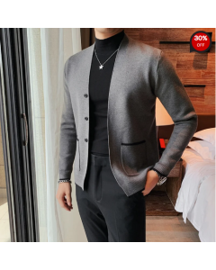 Mens Vintage Business Casual Knited Cardigans