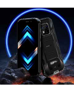 OUKITEL WP18 Pro Outdoor Handy, 12500mAh Großer Akku Outdoor Smartphone Ohne Vertrag Android 12, 4GB+64GB Octa-Core NFC, IP68 Wasserdicht Handy Dual SIM 1TB Erweiterbar Face ID Fingerabdruck - Schwarz