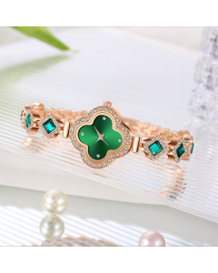 Ms clovers contracted temperament set auger wrist watches golden watch