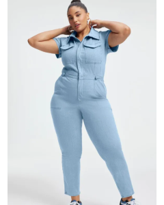 Fashion Denim Jumpsuit (Buy 2 Free Shipping)