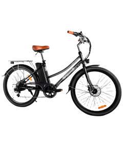 KAISDA K6 Pro Electric City Bike 26 Inch 36V 12.4Ah 350W Motor 32Km/h Max Speed Shimano 7-Speed E-bike IP54 Waterproof LED Light - Black
